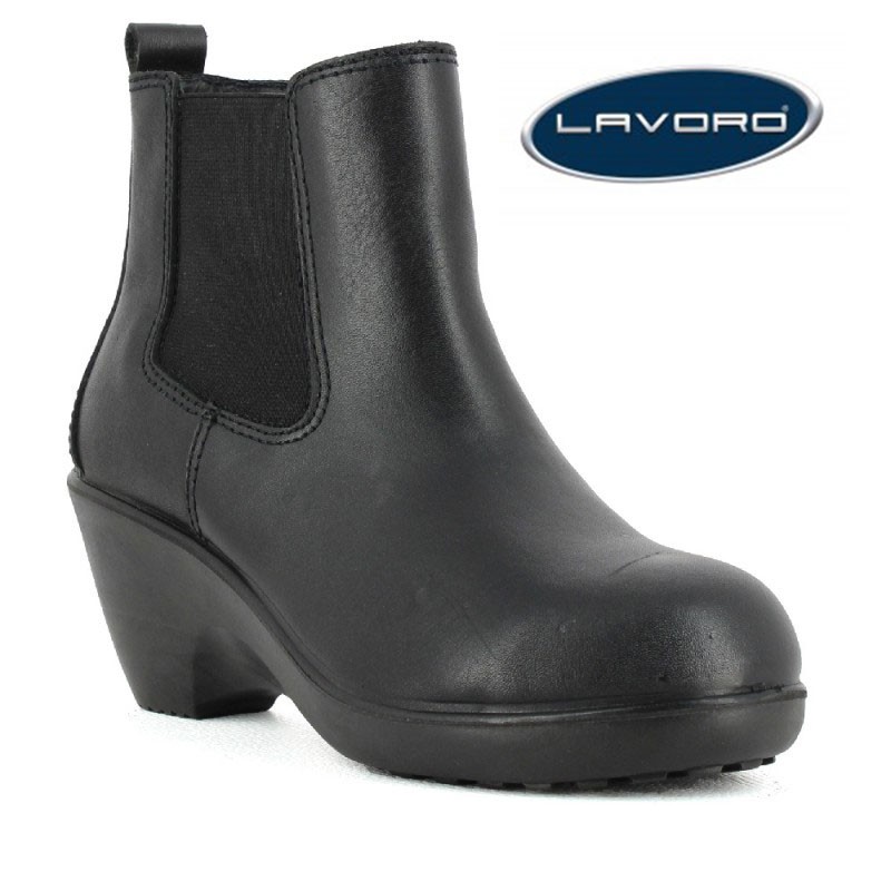 CHAUSSURE DE SÉCURITÉ FEMME EN CUIR A TALON